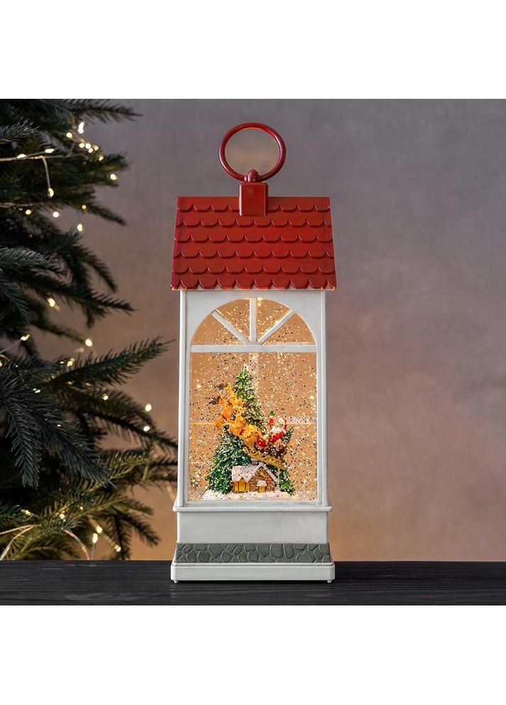 Новорічний сувенір-ліхтар Різдвяний будиночок з підсвіткою та музикою 31,5 см ELISEY (366215096)