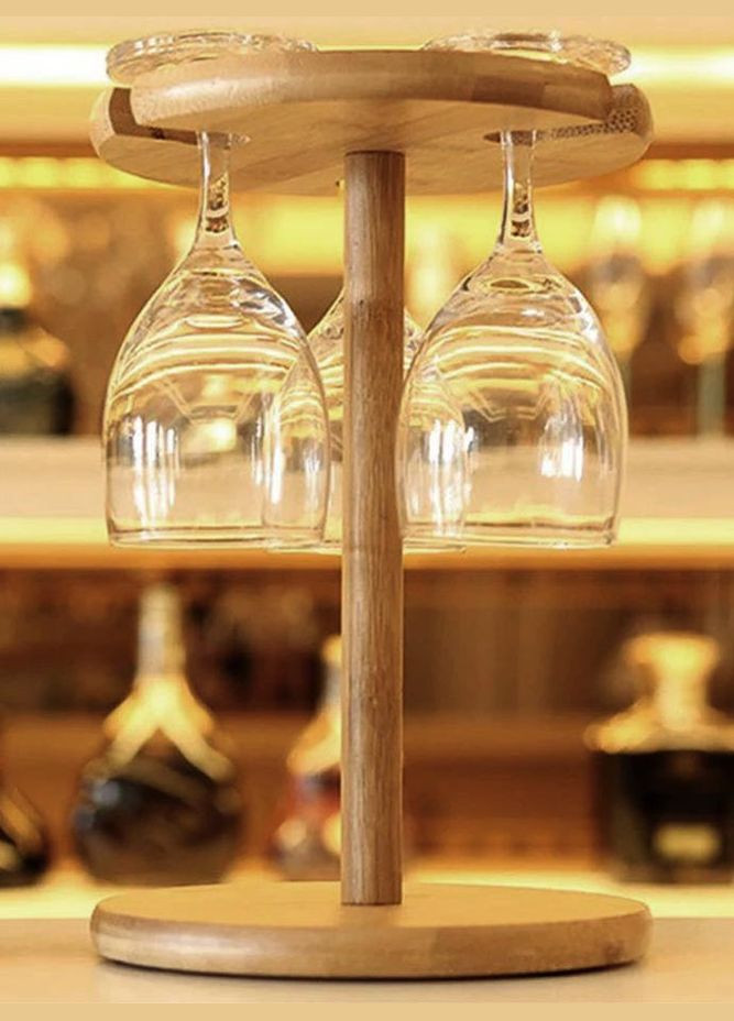 Стойка для бокалов из дерева Блубел сиена (ОБС-005005) No Brand (327423554)