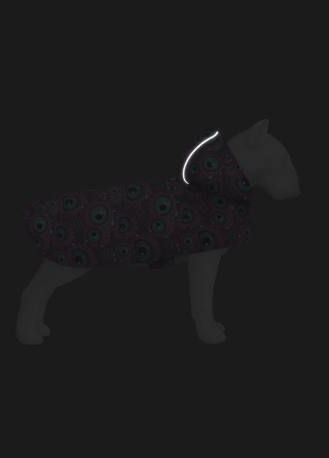 Дождевик-накидка с капюшоном для собак Clothes, рисунок "Глаз монстра", L, А 48-52 см, B 60-70 см, С 42-52 см WAUDOG (329745848)