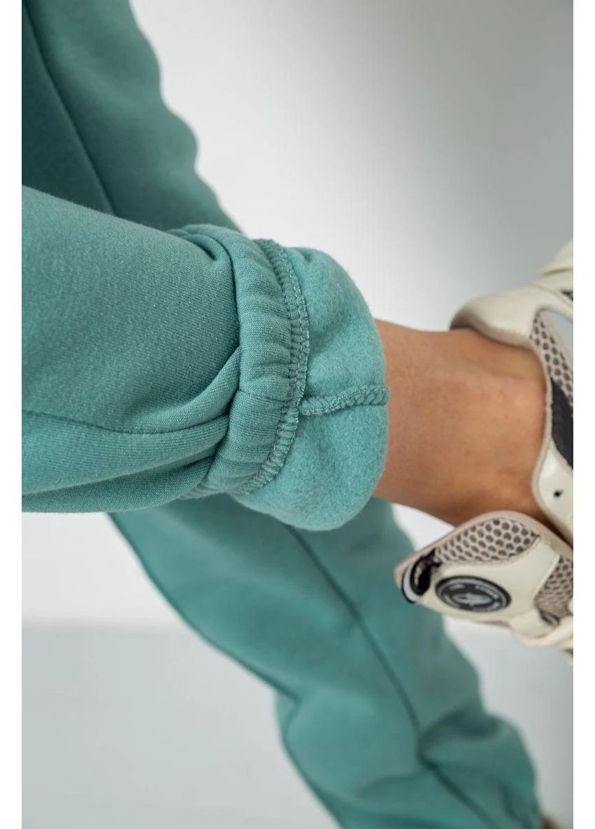 Спортивні штани жіночі на флісі, колір оливковий, 247R7555 No Brand (387390014)
