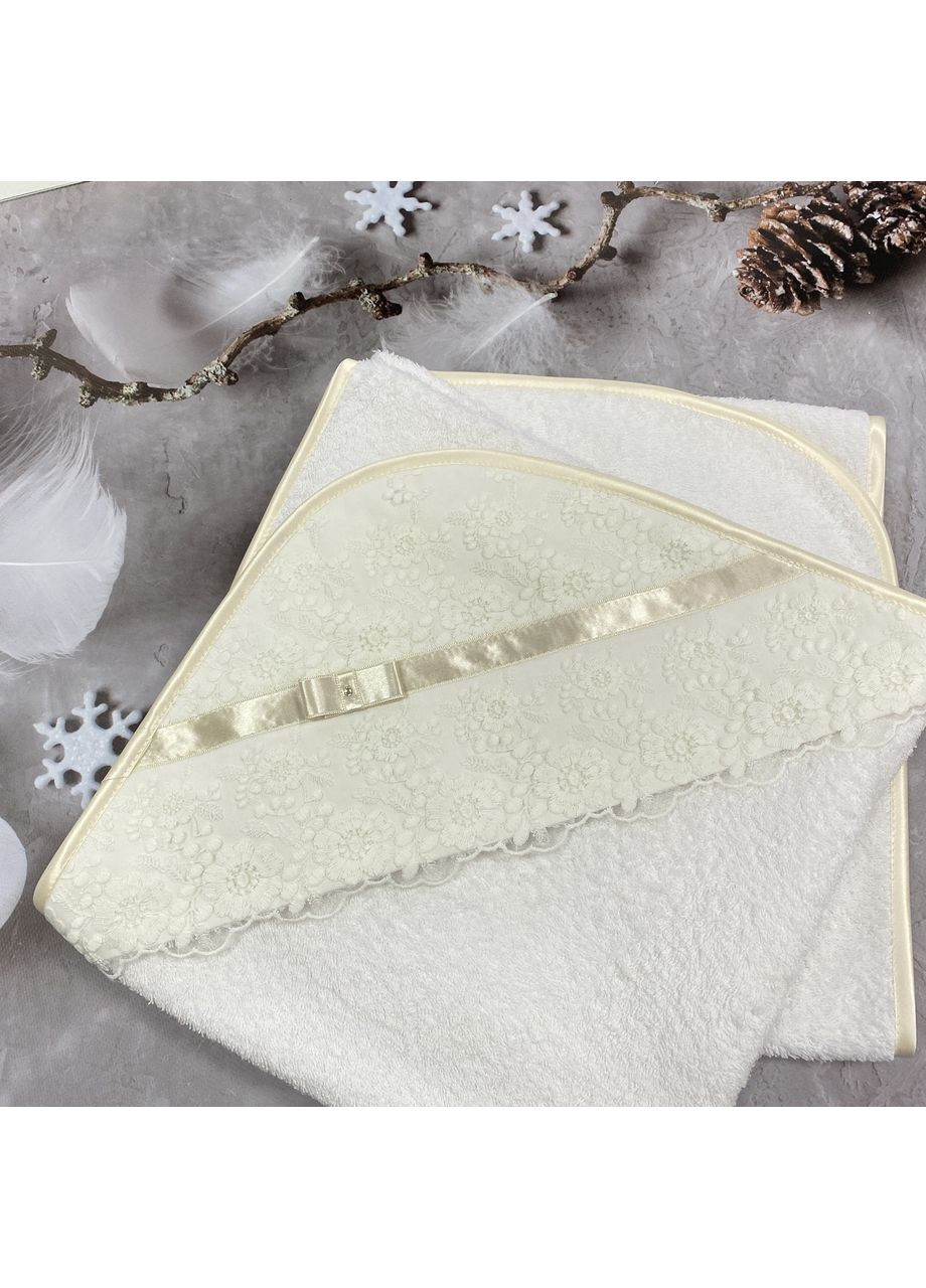 Хрестильна крижма «Мадлен» 100x100см. Преміум махрова, окантовка косою бейкою. No Brand (372992837)