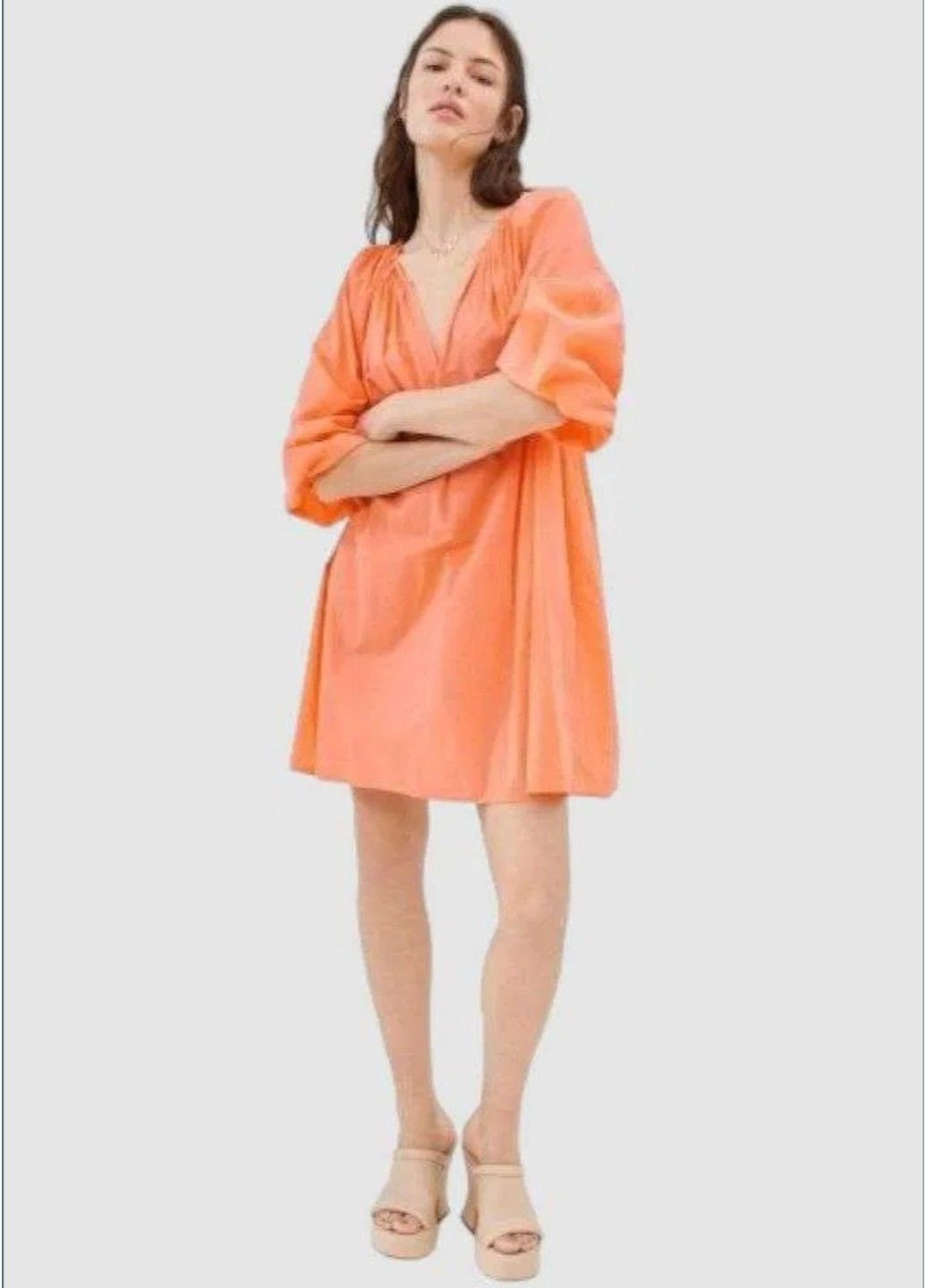 Помаранчева повсякденний жіноча сукня оверсайз вільного крою н&м (57441) xs оранжева H&M