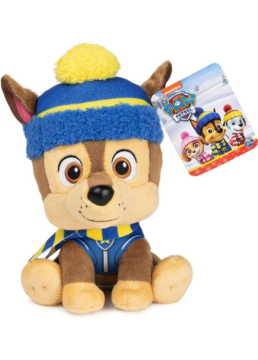 Gund. Щенок патруль: мягкая игрушка - щенок Гонщик «Зимние праздники» (15 см) Paw Patrol (331297066)