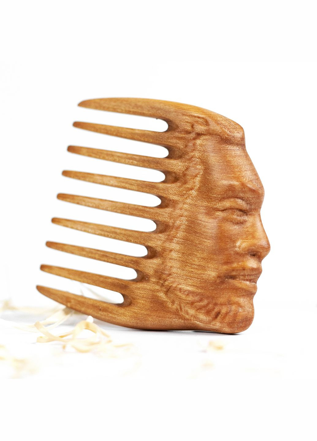 Мужской Гребень для Волос и Бороды Wood MAN 8 х 8 х 1см Ручная Работа Деревянный Груша Zamas (336550104)