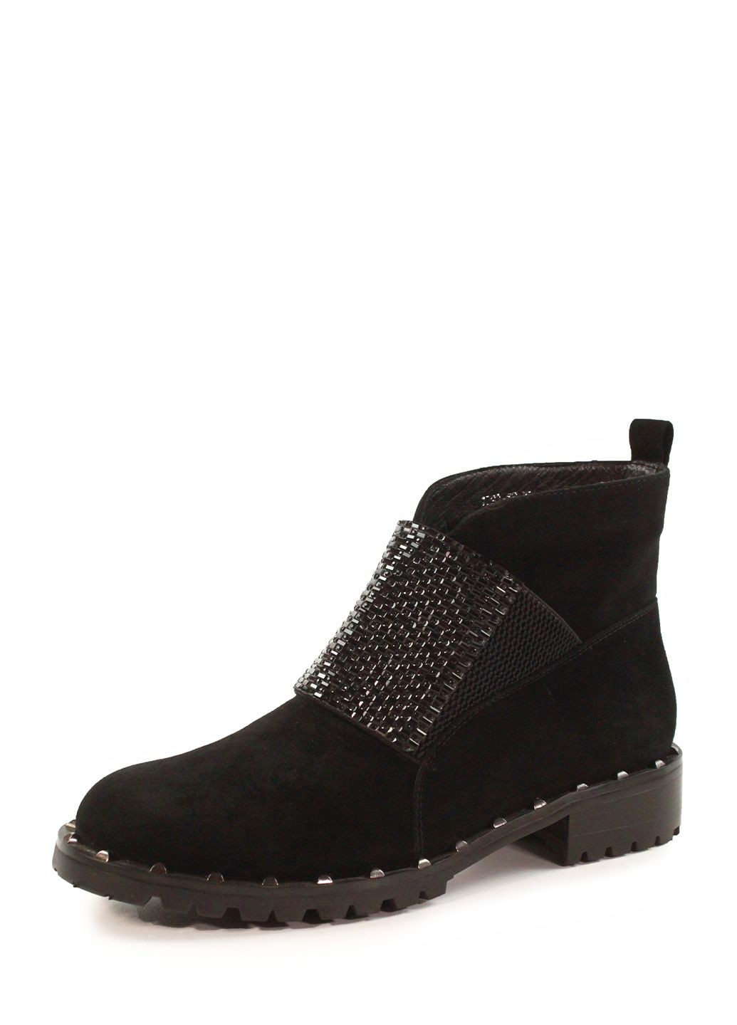Осенние ботинки челси It-Girl с заклепками из натуральной замши