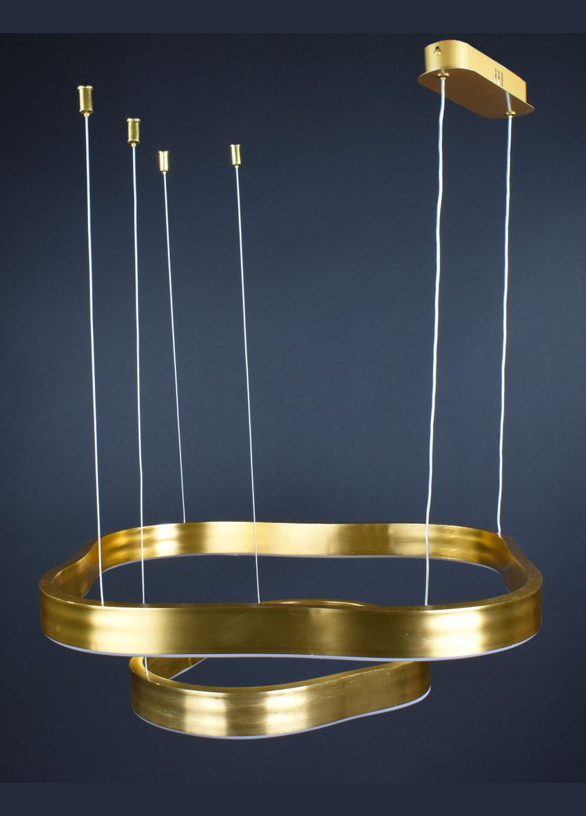 Люстра светодиодная подвесная LED светильник для квартиры на потолок лэд 28142 Золото 15-170х53х56 см. Sunnysky (364498894)