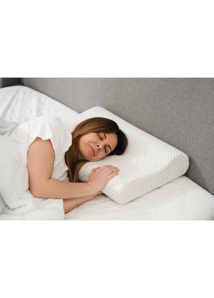 Подушка ортопедична Sleepwell ART6040COP 60х40х11/9 см біла Ardesto (336148141)