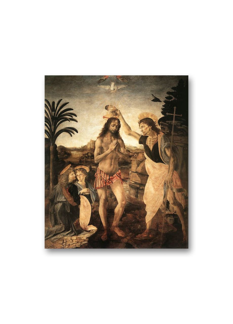 Друк на полотні Хрещення Христа Леонардо да Вінчі 40x60 No Brand (346496177)