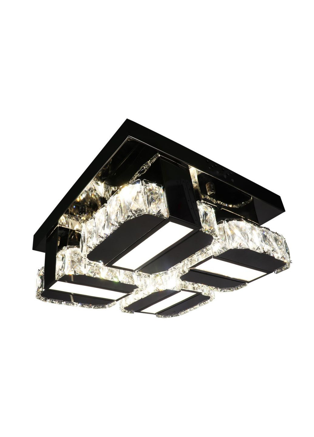 Люстра потолочная хрустальная LED с пультом 25676 Хром 14х33х33 см. Sunnysky (364765199)