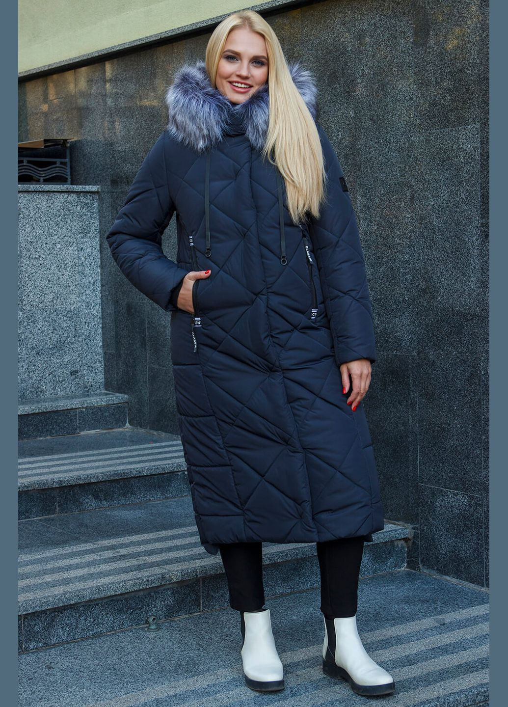 Синяя зимняя зимняя куртка stefaniya синий MioRichi