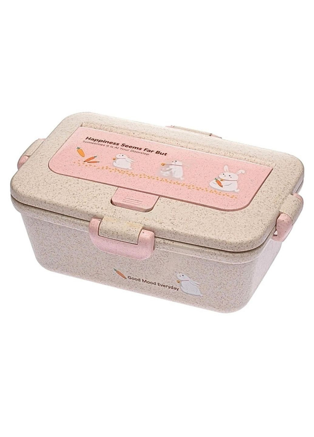Ланч-бокс EcoSapiens Bunny, 950 мл из экоматериала, розовый Jooki (358706426)
