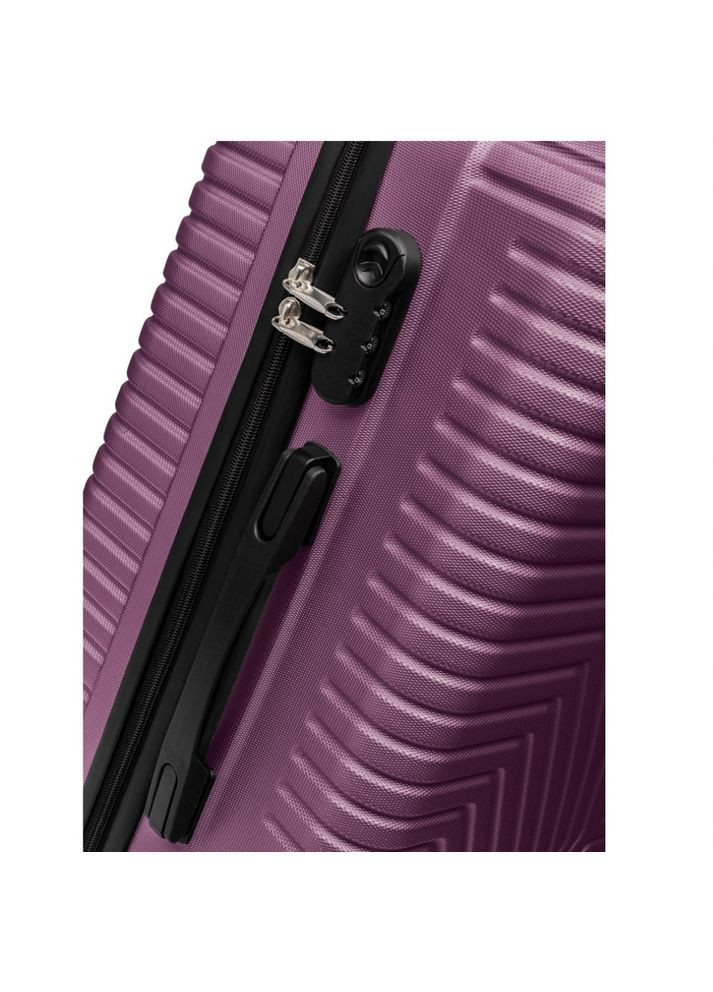 Валіза Туреччина Велика (L) ABS пластик На 4-х подвійних колесах 120Л ПК012-L Баклажан Polo (365309804)