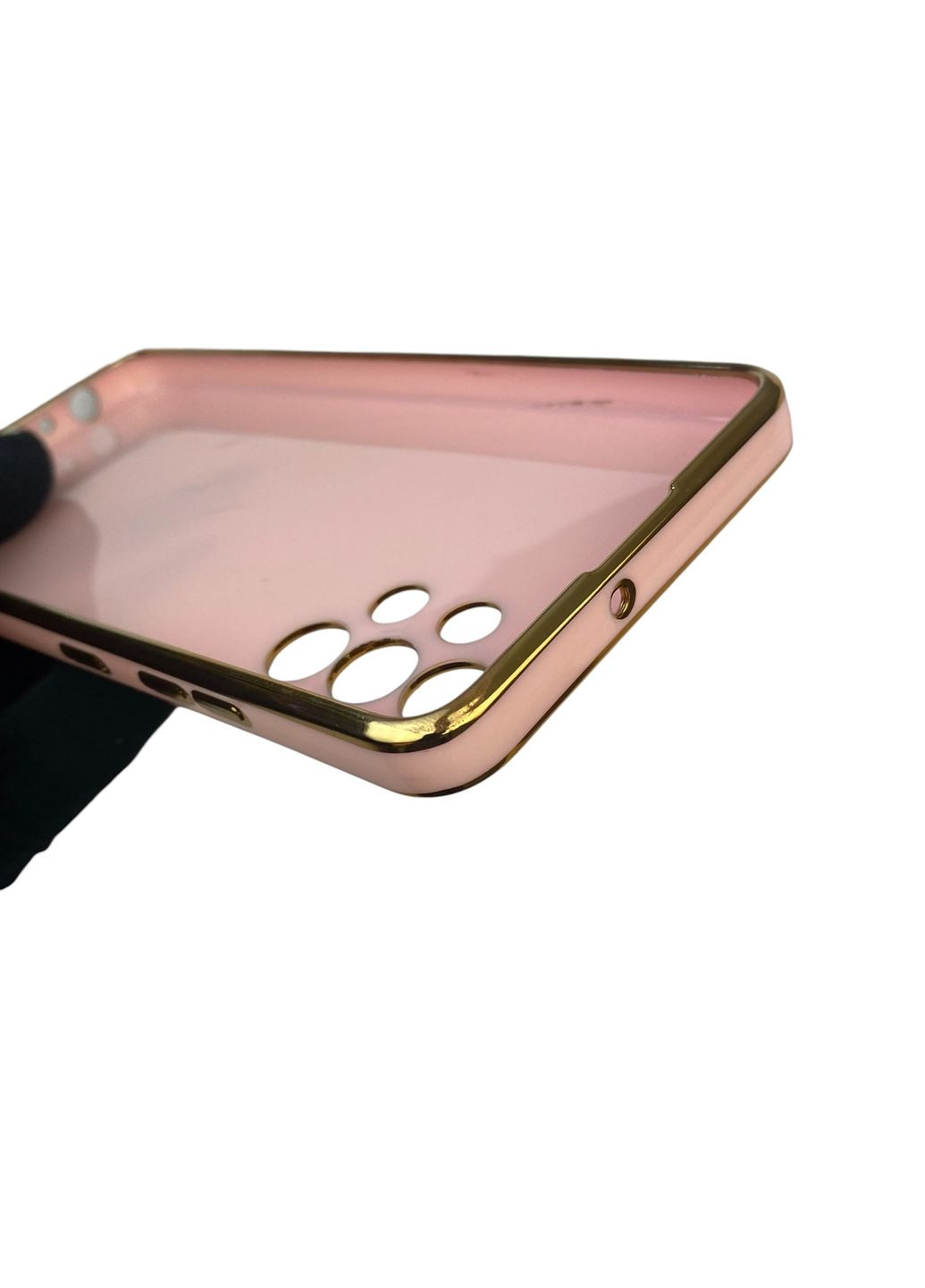 Чехол для Galaxy A32 4G SM-A325F с кольцом-подставкой с золотой окантовкой на самсунг а32 пудровый gs1 Samsung (366232055)