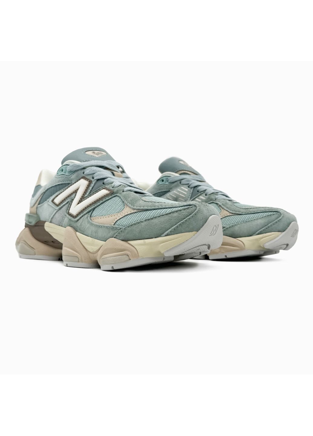 Бежевые демисезонные кроссовки мужские new balance 9060 blue / beige нью беланс 9060 No Brand