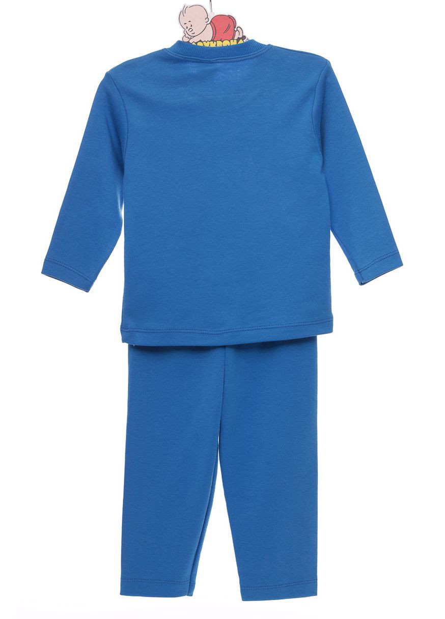 Голубой демисезонный костюм с длинным рукавом для мальчика трикотажный space голубой 86 см (30610) BABYKROHA