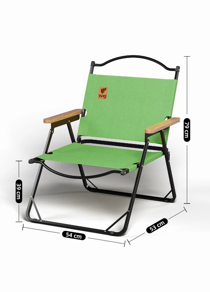 Стул раскладной со спинкой для кемпинга Chill Зеленый WCG (342758299)