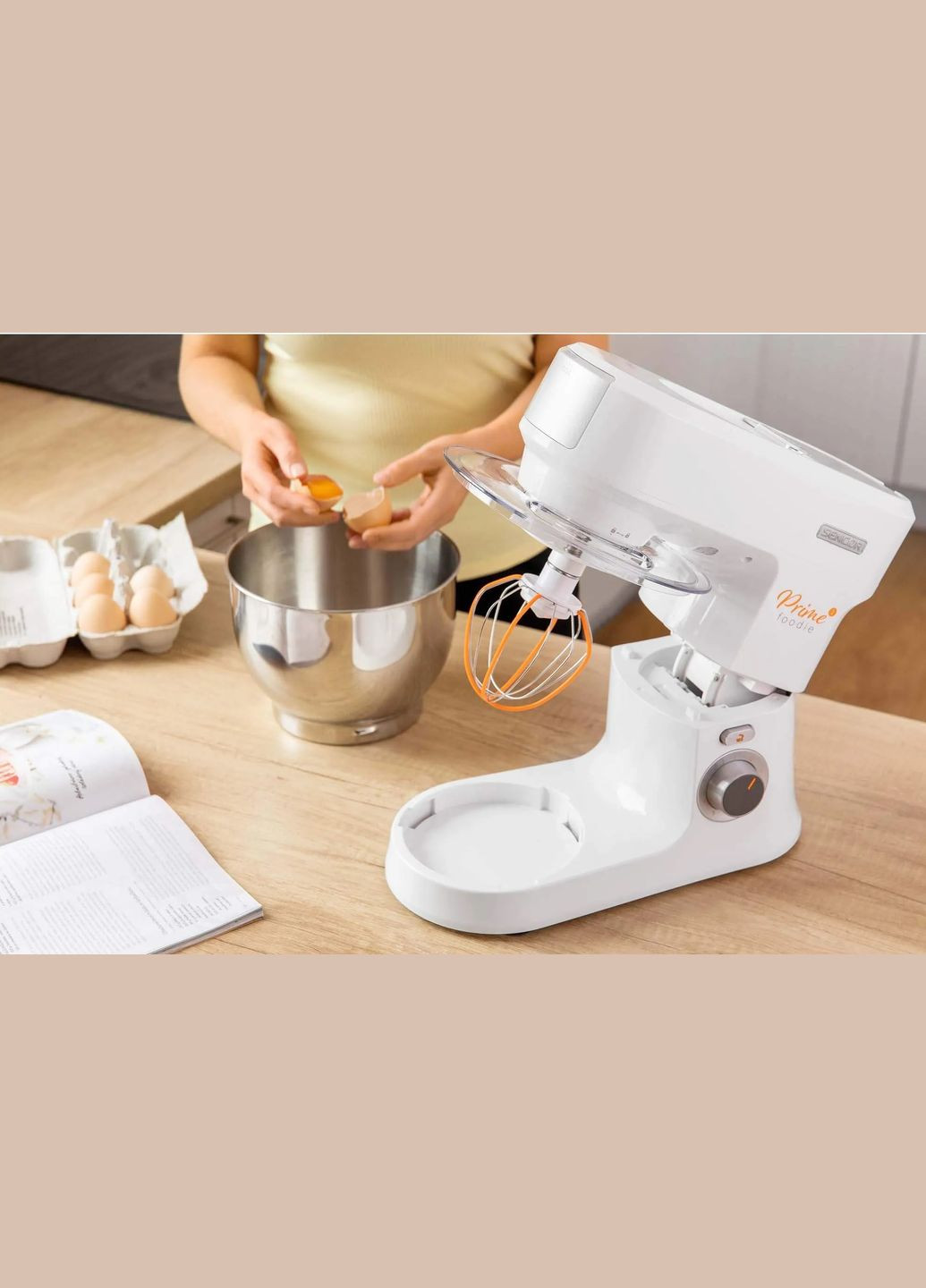 Кухонная машина 1000Вт, чаша-металл, корпус-пластик, насадок-12, белый Sencor (342113953)