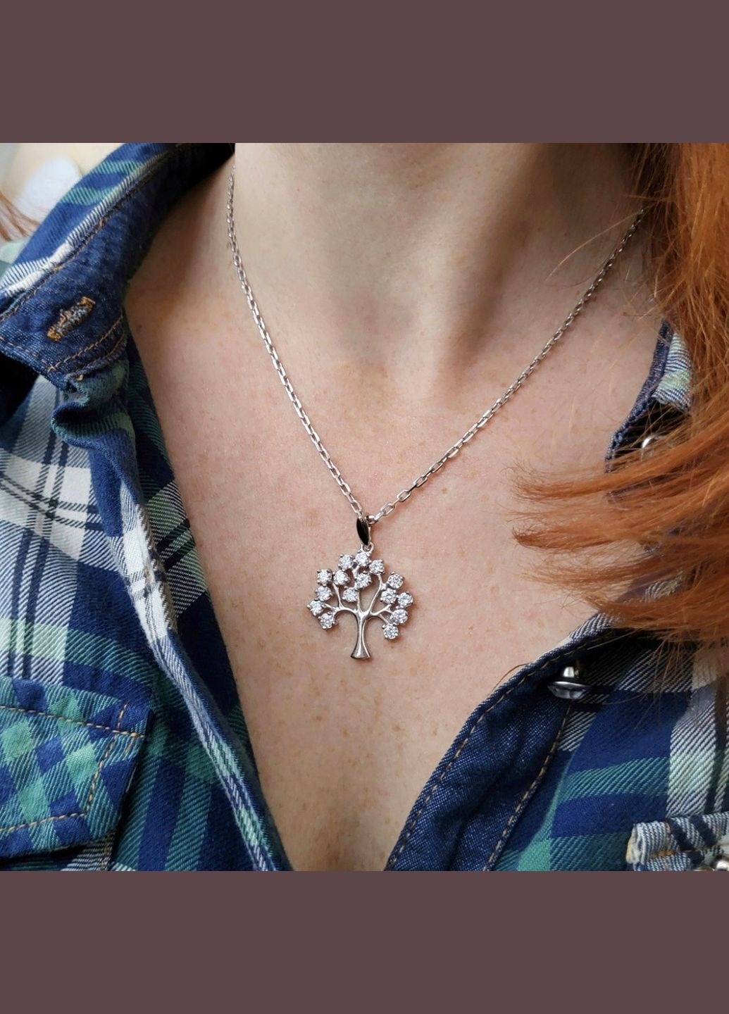 Серебряная подвеска кулон Дерево Жизни в Белых камнях серебро 925 пробы Родированное 3074р 3.10г No Brand (306741666)