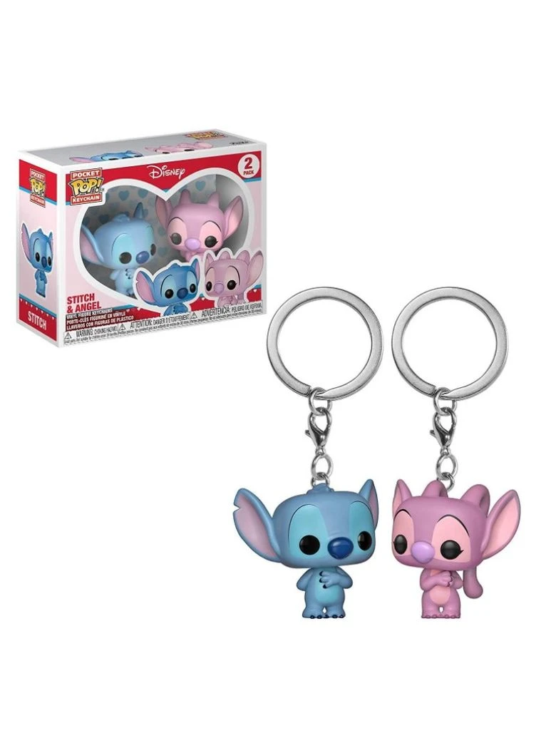 Ліло та Стіч брелоки комплект брелок-фігурок Lilo & Stitch Стіч та Ангел Stitch & Angel Disney 2 брелоки Funko (299723150)