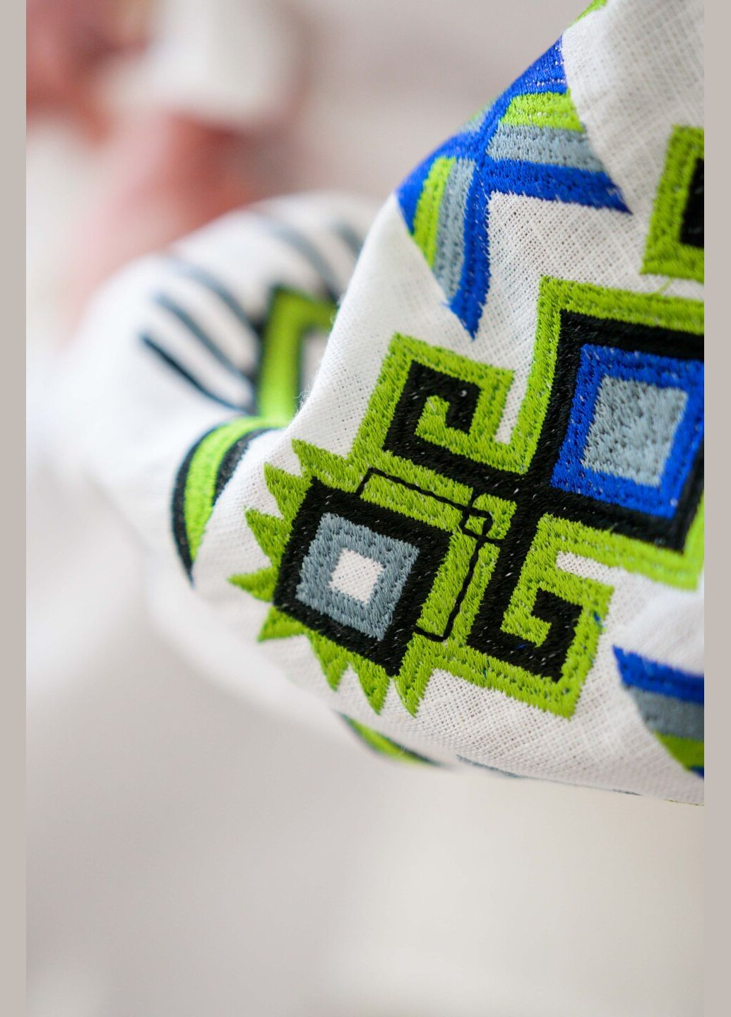 Белая нарядное платье Vyshyvanka лен (299339648)