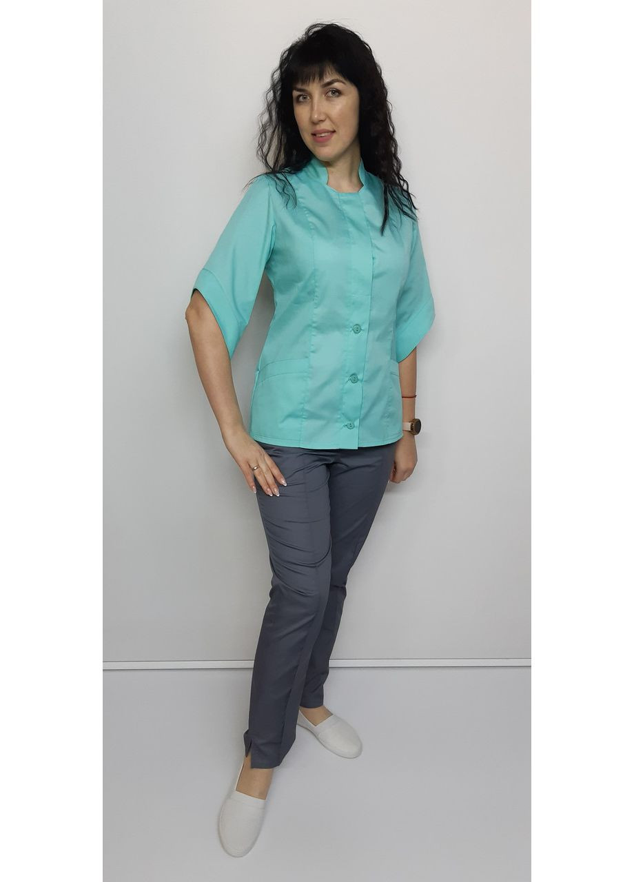 Жіночий медичний костюм Стефанія котон 46 розмір три чверті рукав No Brand (365843430)