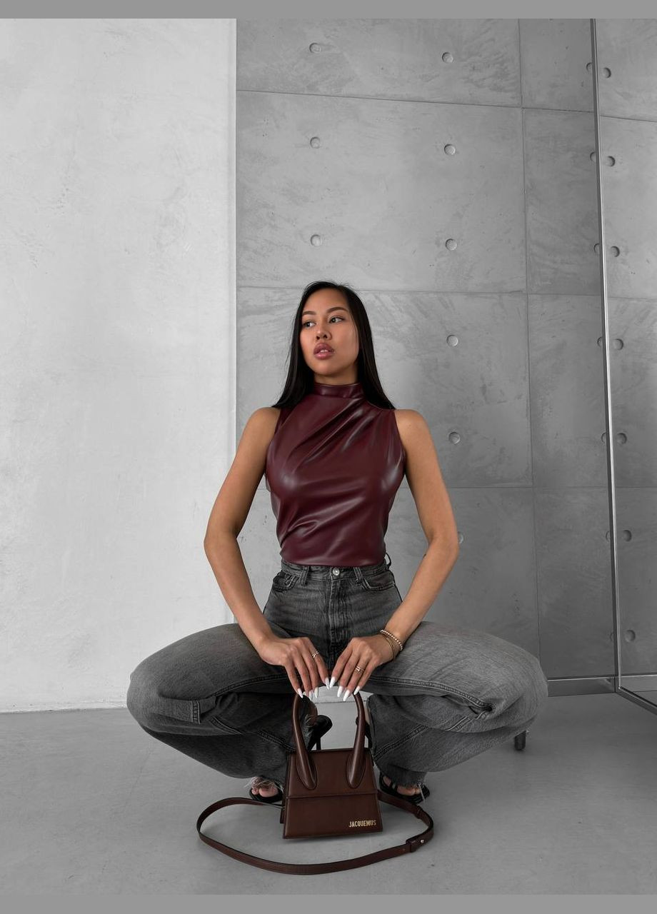 Топ из эко-кожи Osoblyva (314169405)