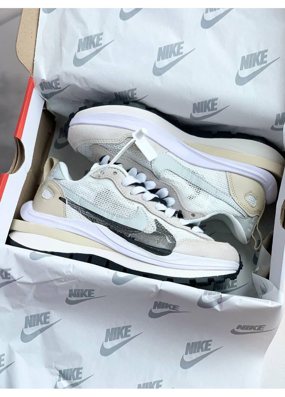 КРОСІВКИ ЖІНОЧІ NIKE VAPORWAFFLE SPORT FUSCHIA X SACAI BEIGE НАЙК ВАПОРМАКС No Brand білі демісезони (367175802)