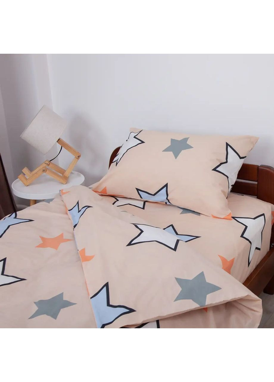 Підлітковий комплект постільної білизни Бязь з наволочкою 50*70 см, Зірковий сон Пудровий (22430150215) ТЕП (365851697)