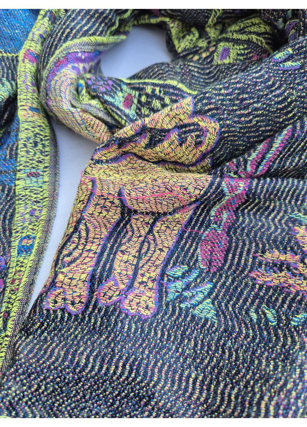 Шарф-палантин женский весна-осень в рисунок слонов с кистями 180х66 см Без бренду No Brand (368468410)