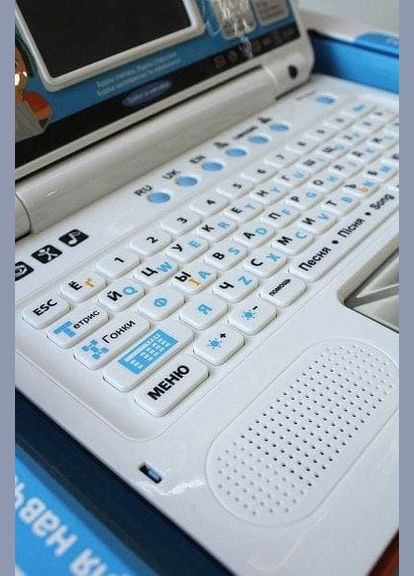 Дитячий навчальний ігровий ноутбук SK7442-7443 LimoToy українською, російською та англійською мовами Блакитний Limo Toy (327216944)