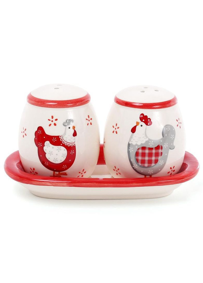 Набор для специй "Курочки" солонка и перечница на подставке Bona (329893097)