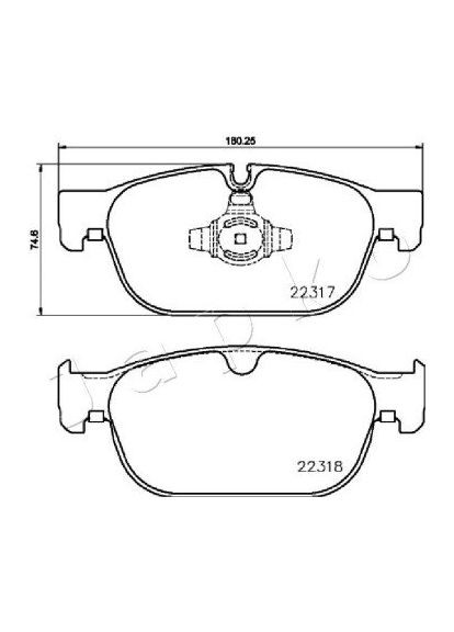 Тормозные колодки передние VOLVO S60 III, S90 II, V60 II, V90 II, XC40, XC60 II, XC90 II 1.5-Electric (14-) (500333) Japko (361942631)