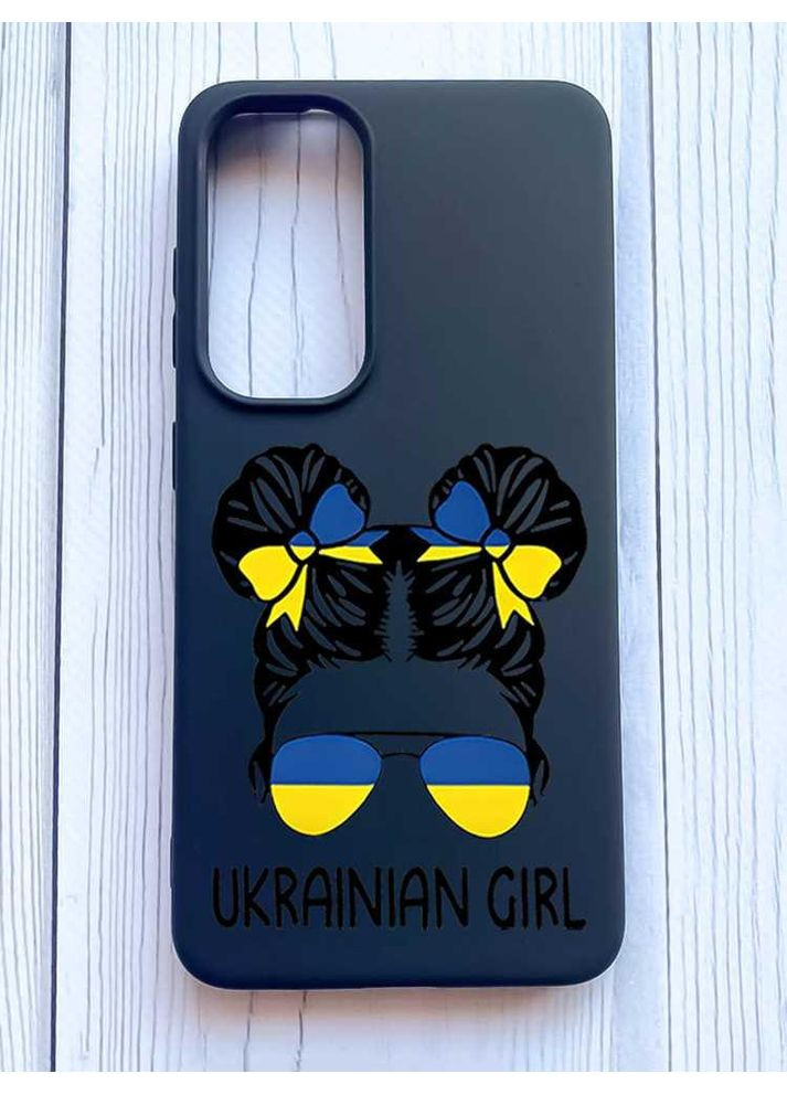 Матовий чорний чохол на Samsung Galaxy S24 Українська дівчина (принт 113) Creative (355396035)