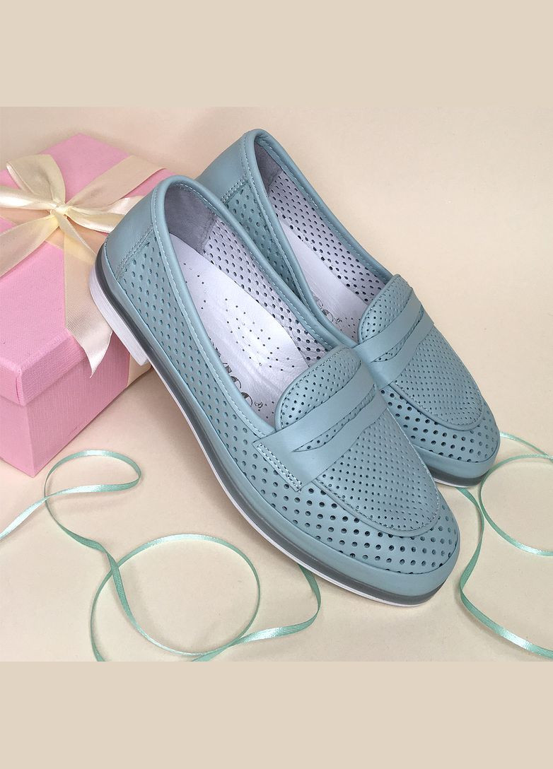 Бирюзовые мокасины женские кожаные бирюзовые. Rovigo