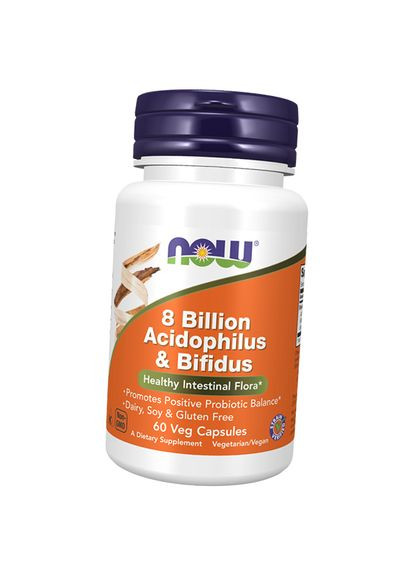 Суміш пробіотиків, 8 Billion Acidophilus & Bifidus, 60вегкапс (69128004) Now Foods (322725232)
