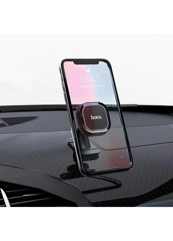 Автотримач для телефона CA53 Intelligent магнітний на торпедо чорно-сірий Hoco (402272349)