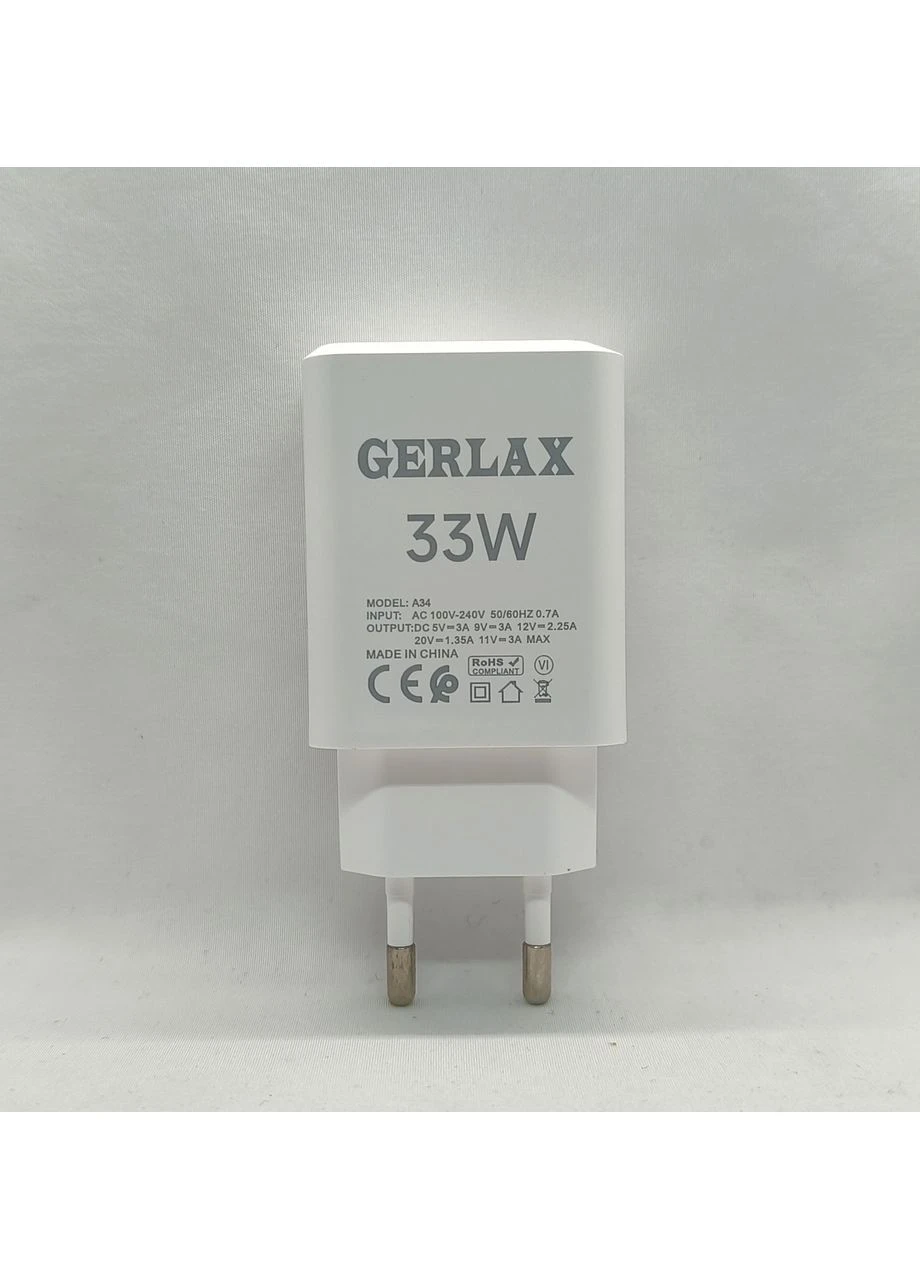 Зарядное устройство, блочок A34S 3A/ 1USB/ 33W/ QC3.0/ быстрая зарядка Gerlax (382368951)