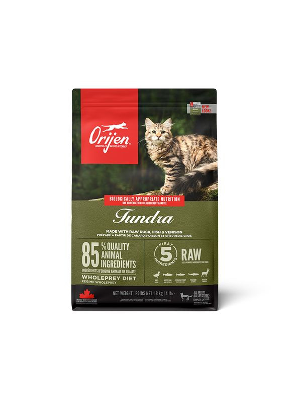 Сухой корм для котят и котов Tundra Cat с мясом и рыбой 1.8 кг o28318 Orijen (335807085)