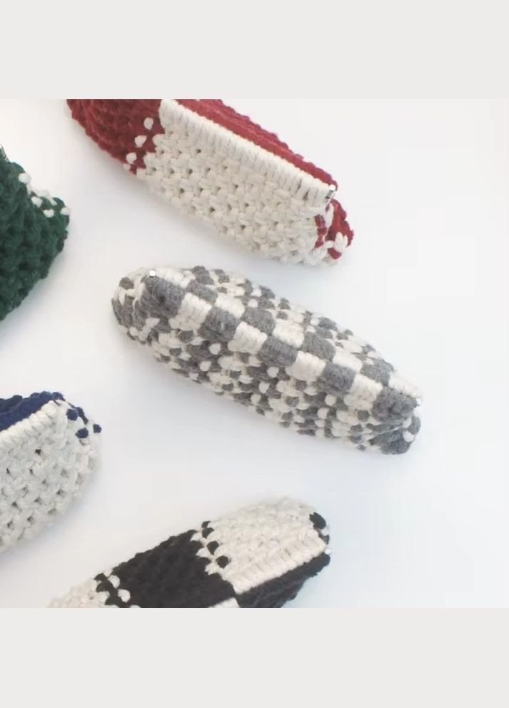 Набір макраме для рукоділля, для творчості та в'язання своїми руками гаманця 15.7х10см колір сірий з білим No Brand (338854787)