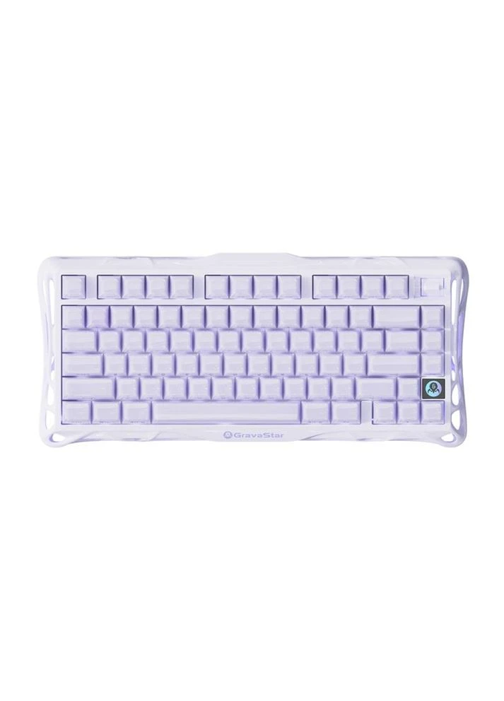 Клавіатура механічна Mercury K1 80keys, x Kailh Cheery Pink, EN, BT/WL/USB, Lavender Purple GravaStar (390399307)