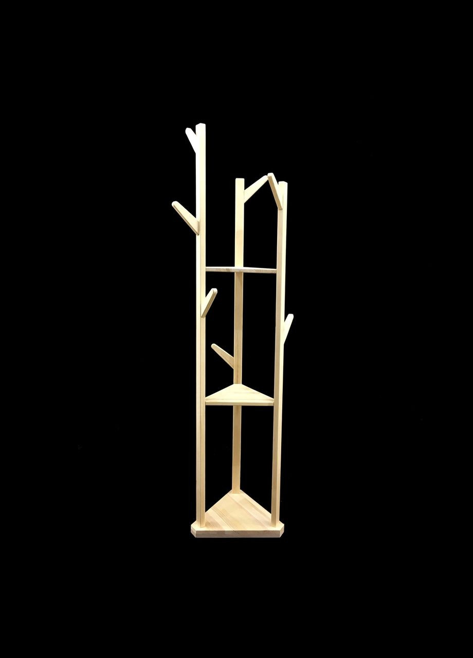 Стійка вішалка для одягу з дерева Хасків бланже (СВГ-003001) No Brand (328076331)