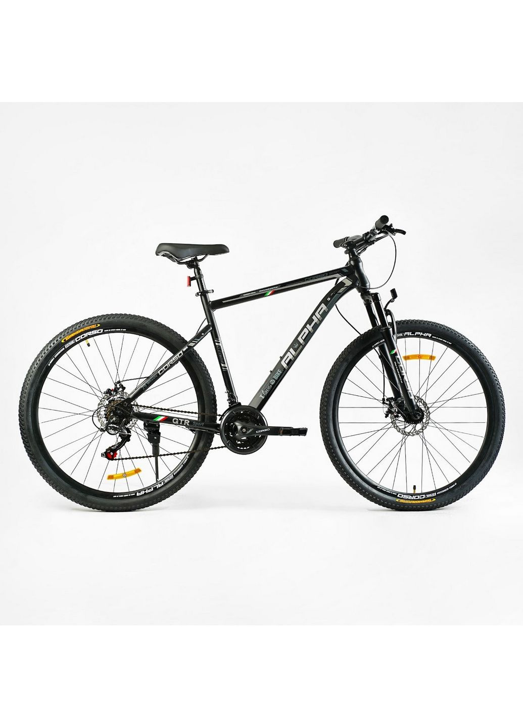 Велосипед спортивний ALPHA, 21 швидкість, рама сталева, обладнання Shimano Corso (288135681)