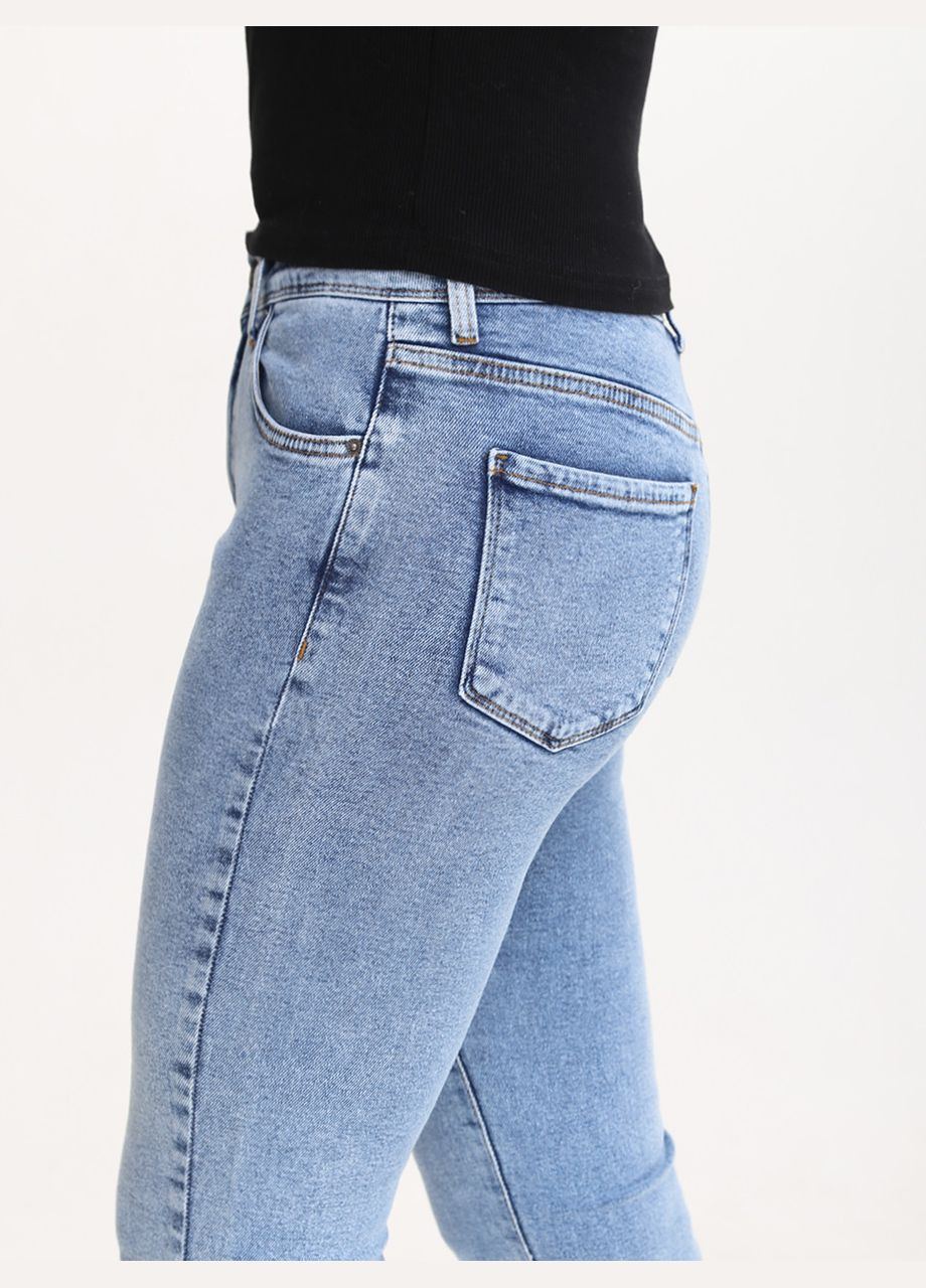 Джинси жіночі блакитні американки з високою посадкою Americano RITT - (298294993)