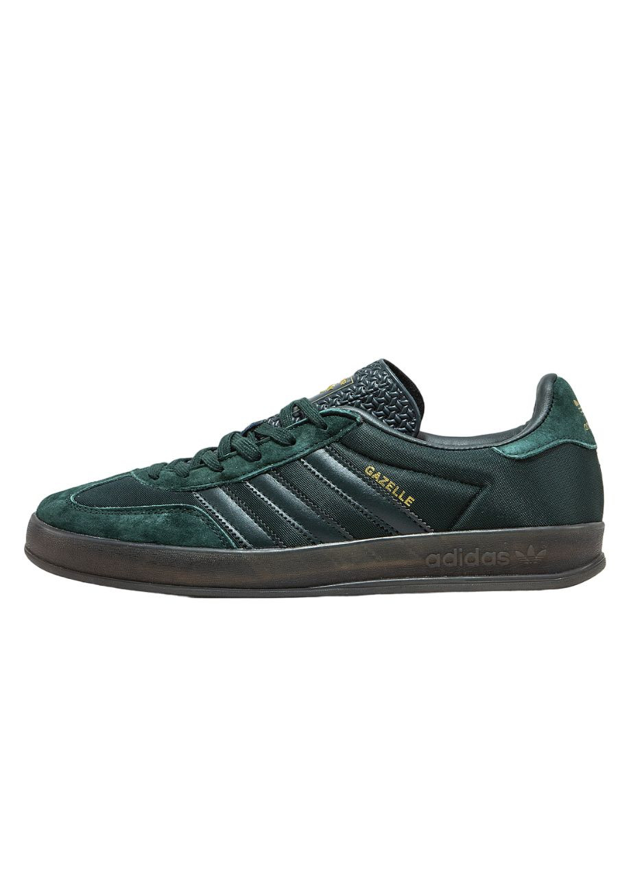 Зеленые демисезонные кроссовки мужские adidas Gazelle Indoor Green