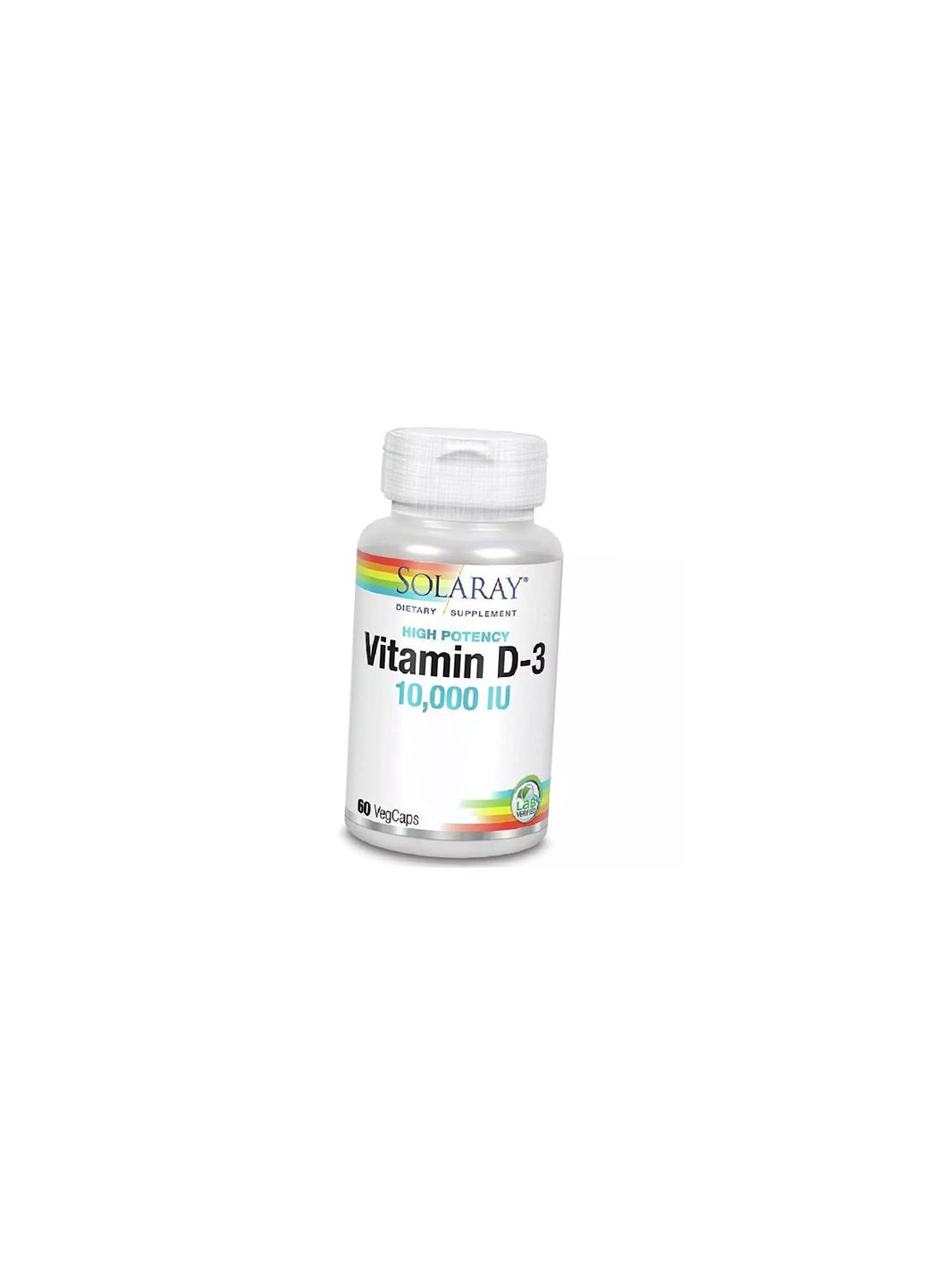 Витамин Д3, Vitamin D3 10000, 60вегкапс (36411067) Solaray (293256582)