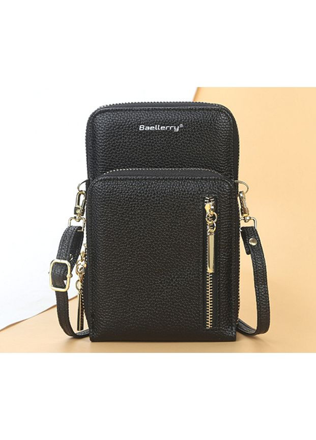 Женская мини сумочка клатч черная экокожа на плечо Baellerry (363021913)