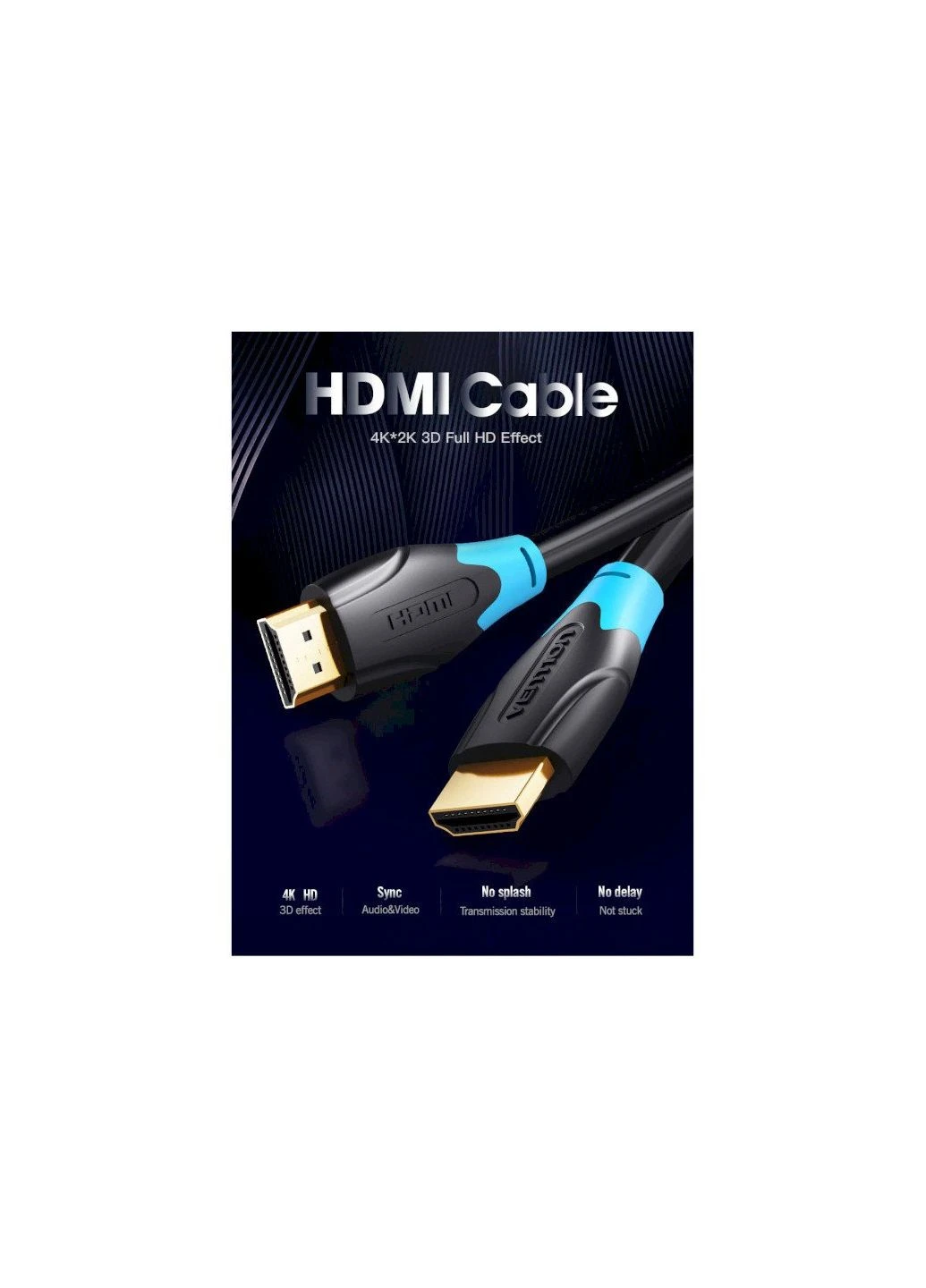 Кабель мультимедийный (ek22624) Vention HDMI M to HDMI M 5.0m V2.0 4K60Hz (392049216)