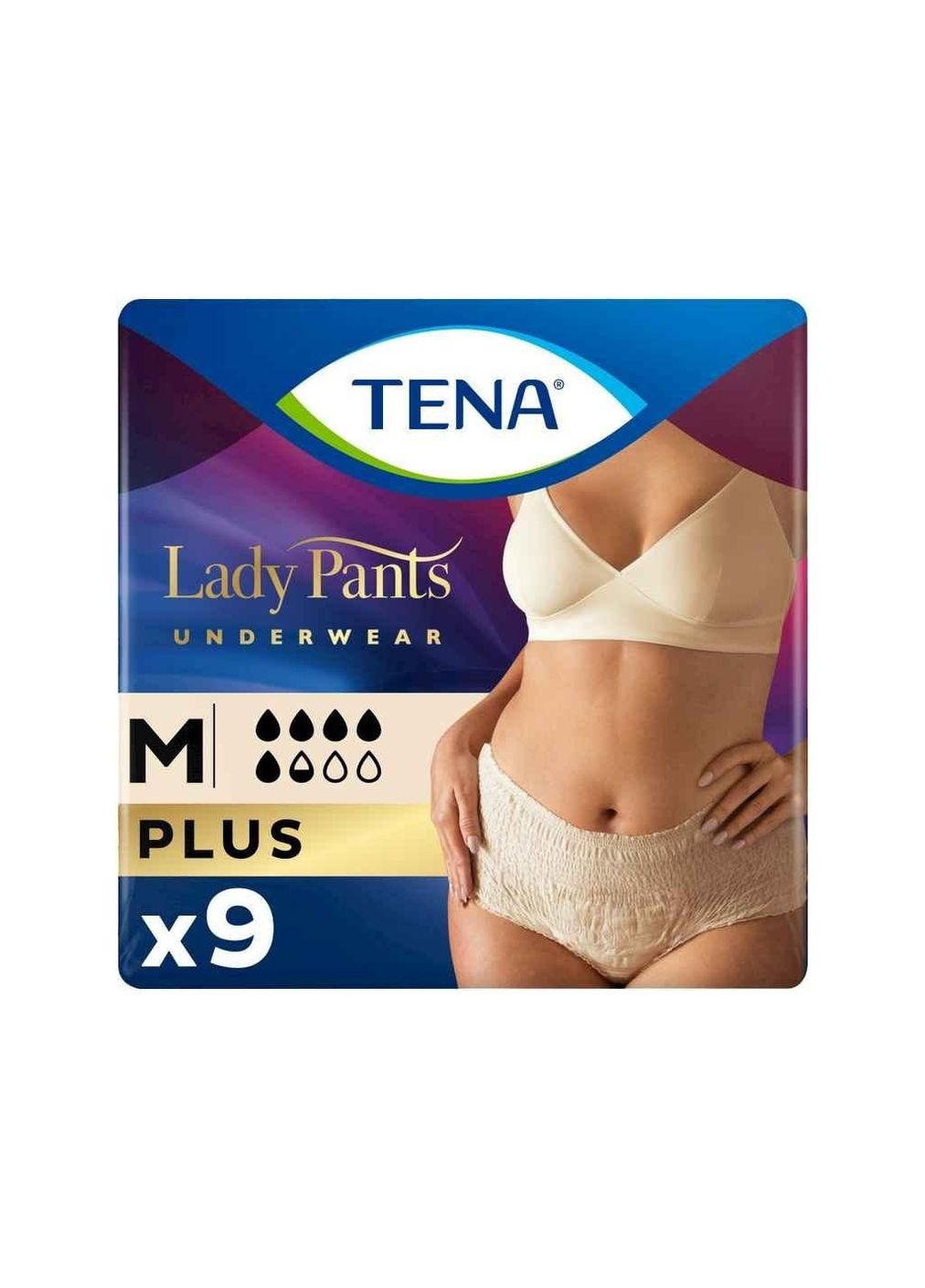 Подгузники для взрослых Plus р.M 9шт Lady Pants Crème ТМ Tena (303631422)