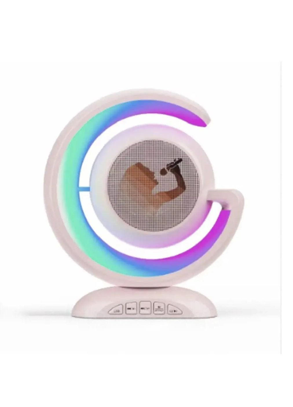 Настольный светильник лампа ночник беспроводной аккумуляторный с колонкой Bluetooth 2 микрофона (476479-Prob) Unbranded (282954009)