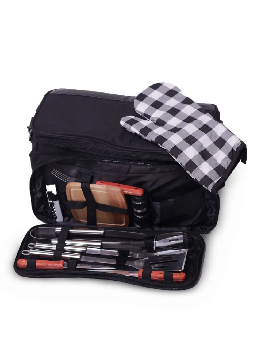 Сумка холодильник с набором для пикника 10.5л Скаут термосумка KM- hjk Kamille 0719 (360880108)